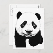 Carte Postale Dessin Panda (Devant / Derrière)