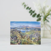 Carte Postale Dessin panoramique de Yellowstone (Debout devant)
