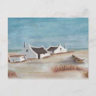 Carte Postale Dessin personnalisé de Cape Cottage pastel