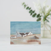 Carte Postale Dessin personnalisé de cottage au cap pastel (Debout devant)