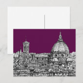 Carte Postale Dessin renaissance pourpre (Devant / Derrière)