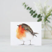 Carte Postale Dessin rouge gorge (Debout devant)