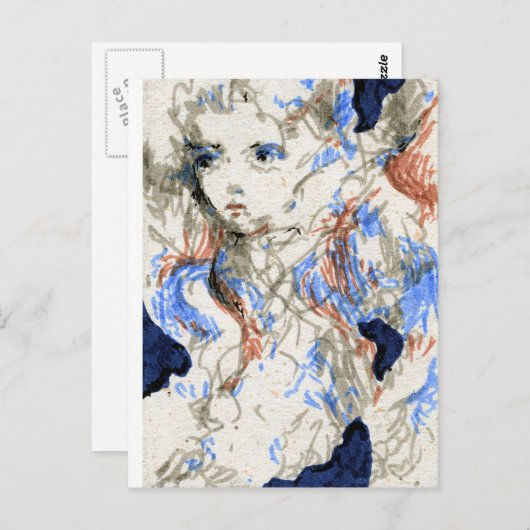 Carte Postale Dessin Seraph Enk Pen (Devant / Derrière)