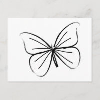 Dessin simple de ligne papillon