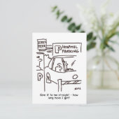 Carte Postale Dessin sur le parking de l'hôpital (Debout devant)