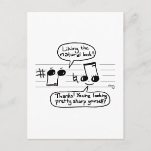 Carte Postale Dessin sur l'Humour musical
