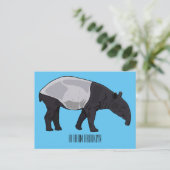 Carte Postale Dessin sur Tapir (Debout devant)