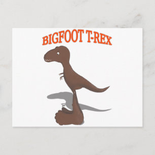 Carte Postale Dessin T-Rex Bigfoot