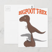 Carte Postale Dessin T-Rex Bigfoot (Devant / Derrière)