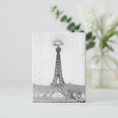 Carte Postale Dessin Tour Eiffel Paris, Texas (Debout devant)