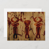 Carte Postale dessin tribal Abstrait africain (Devant / Derrière)