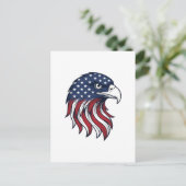 Carte Postale Dessin vectoriel de drapeau d'aigle patriotique po (Debout devant)