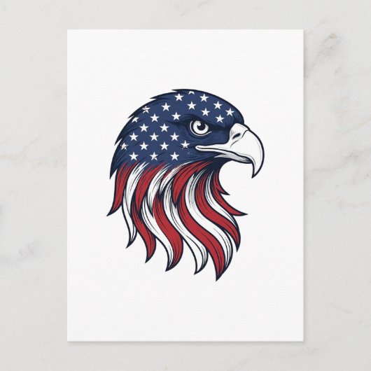 Carte Postale Dessin vectoriel de drapeau d'aigle patriotique po (Devant)