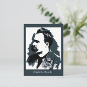 Carte Postale Dessin vectoriel du portrait de Friedrich Nietzsch (Debout devant)