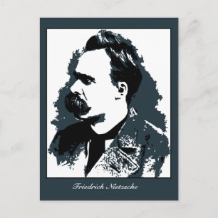 Carte Postale Dessin vectoriel du portrait de Friedrich Nietzsch