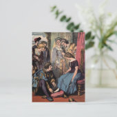 Carte Postale Dessin vintage : Cendrillon et le Prince (Debout devant)