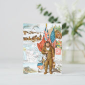 Carte Postale Dessin vintage : Collage canadien (Debout devant)