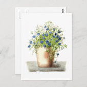 Carte Postale Dessin vintage de Garden Lobelia (Devant / Derrière)