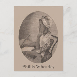 Carte Postale Dessin vintage du poète Phillis Wheatley