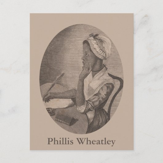 Carte Postale Dessin vintage du poète Phillis Wheatley (Devant)