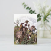 Carte Postale Dessin vintage : Jouer des enfants (Debout devant)