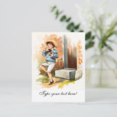 Carte Postale Dessin vintage : Petit Jack (Debout devant)