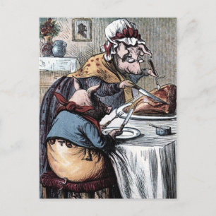 Carte Postale Dessin vintage : Petit jambon de cuisine
