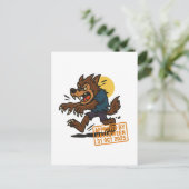 Carte Postale Dessin Werewolf - Approuvé par Halloween (Debout devant)