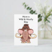 Carte Postale Dessin Wooly Mammoth (Debout devant)