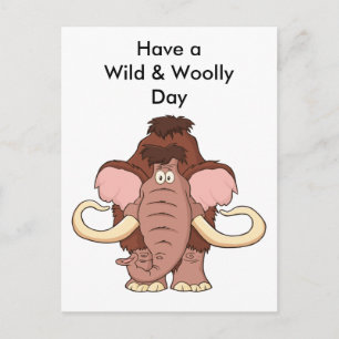 Carte Postale Dessin Wooly Mammoth
