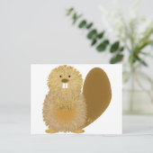 Carte Postale Dessins adorables pour animaux : Beaver (Debout devant)