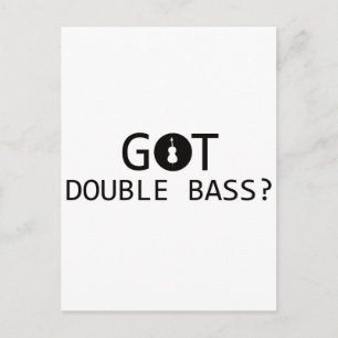 Carte Postale Dessins de musique DOUBLE BASS