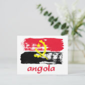 Carte Postale Dessins du drapeau de la brosse angolaise (Debout devant)