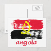 Carte Postale Dessins du drapeau de la brosse angolaise (Devant / Derrière)