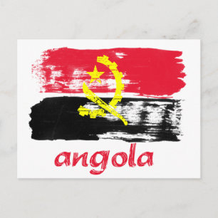 Carte Postale Dessins du drapeau de la brosse angolaise
