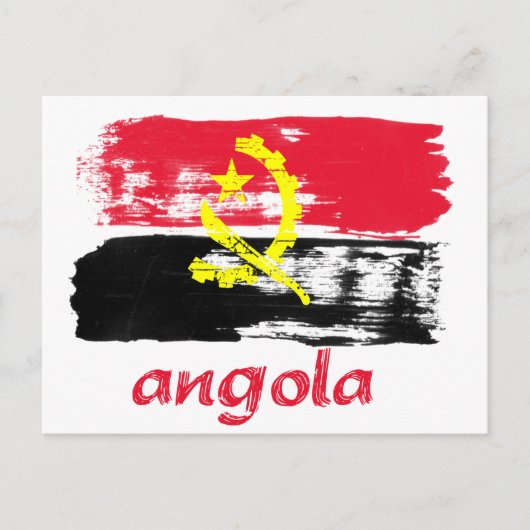 Carte Postale Dessins du drapeau de la brosse angolaise (Devant)