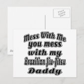 Carte Postale Dessins du Jiu-Jitsu cool (Devant / Derrière)