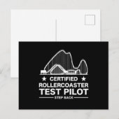 Carte Postale Dessous de verre à rouleaux Certifié Pilotes passi (Devant / Derrière)