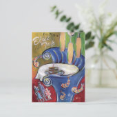 Carte Postale Dessus bleu (Debout devant)