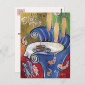 Carte Postale Dessus bleu (Devant / Derrière)