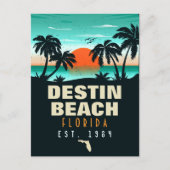 Carte Postale Destin Beach Florida Retro Sunset Souvenirs 60s (Devant)