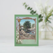 Carte Postale Destin de chien Mouton en bas du chemin (Debout devant)