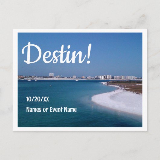 Carte Postale Destin Florida Enregistrer la date Mariage ou évén (Devant)