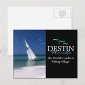 Carte Postale Destin Florida, Village de pêcheurs le plus chance (Devant / Derrière)