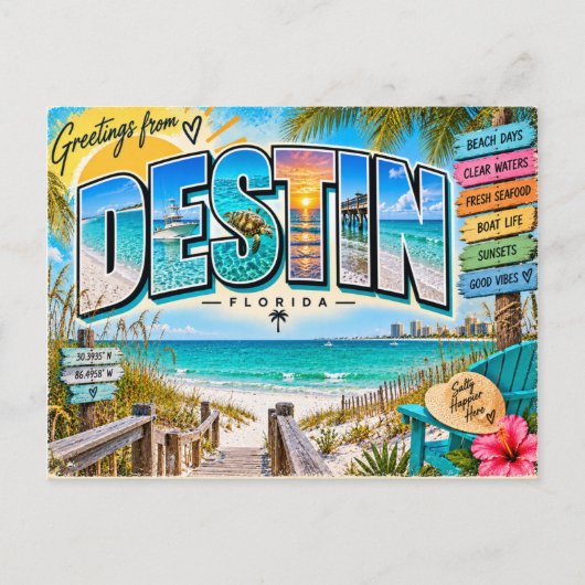 Carte Postale Destin Floride (Devant)