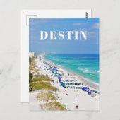 Carte Postale Destin Floride scène de plage (Devant / Derrière)