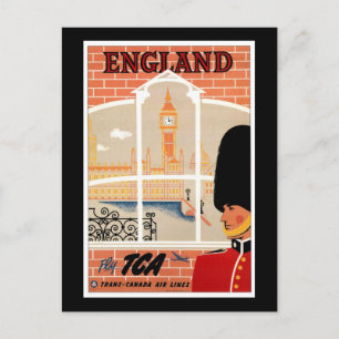 Carte Postale Destination : Angleterre Travel Poster
