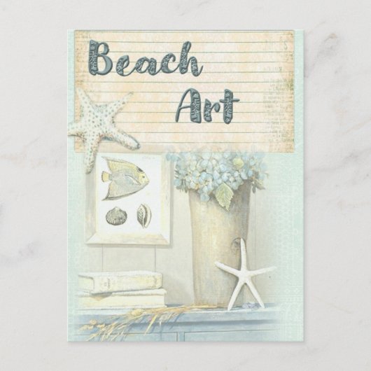 Carte Postale Destination Art Plage Retro (Devant)
