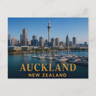Carte Postale Destination de voyage côtière d'Auckland Nouvelle-