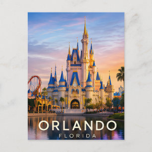 Carte Postale Destination de voyage du parc thématique d'Orlando